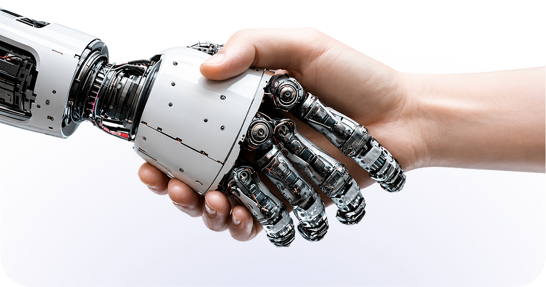 Human and robot handshake